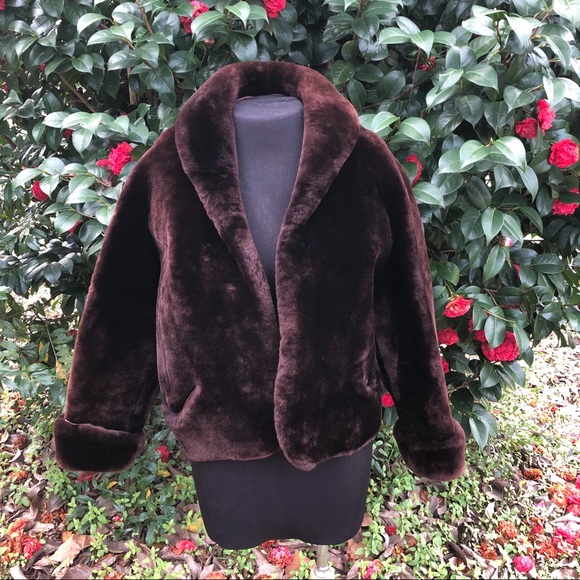 Beau Mouton Jackets & Blazers - Vintage 1940’s Beau Mouton lamb fur coat